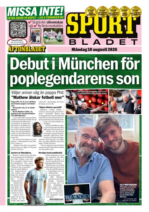 Aftonbladet Sportbladet 10.8.2026