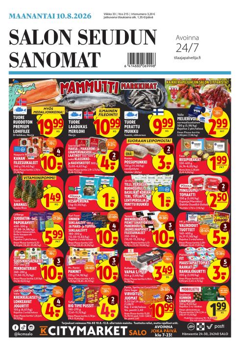 Salon Seudun Sanomat 10.8.2026