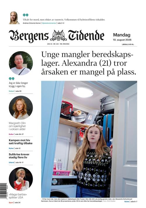 Bergens Tidende 10.8.2026