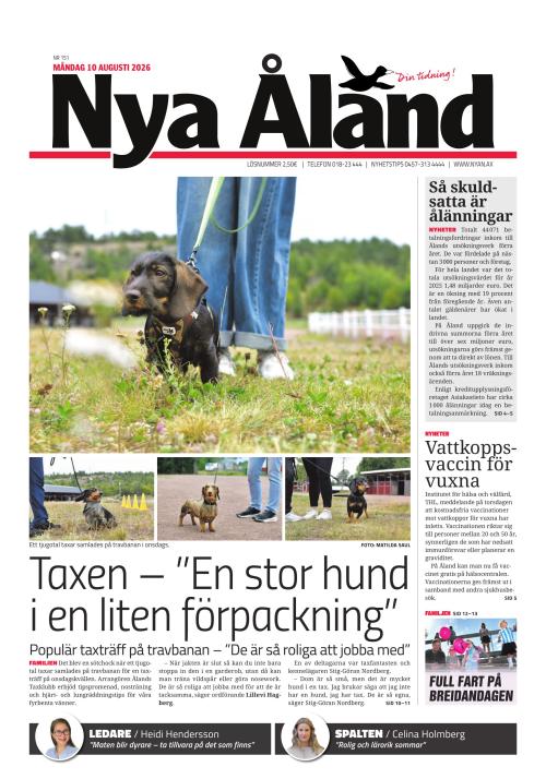 Nya Åland 10.8.2026