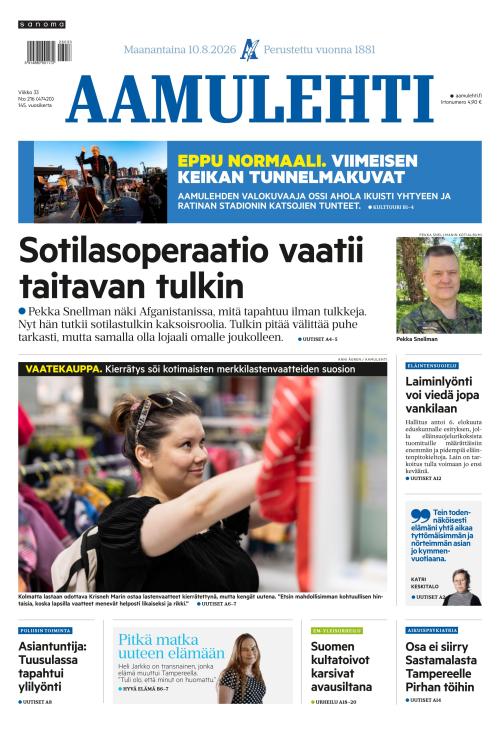 Aamulehti 10.8.2026