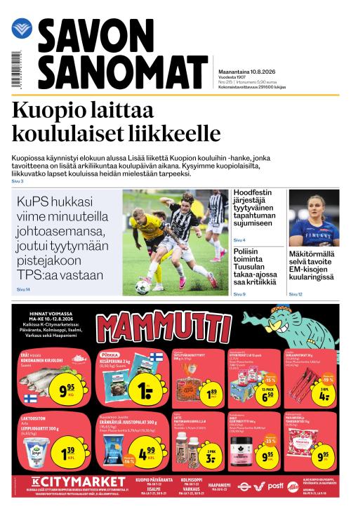 Savon Sanomat 10.8.2026