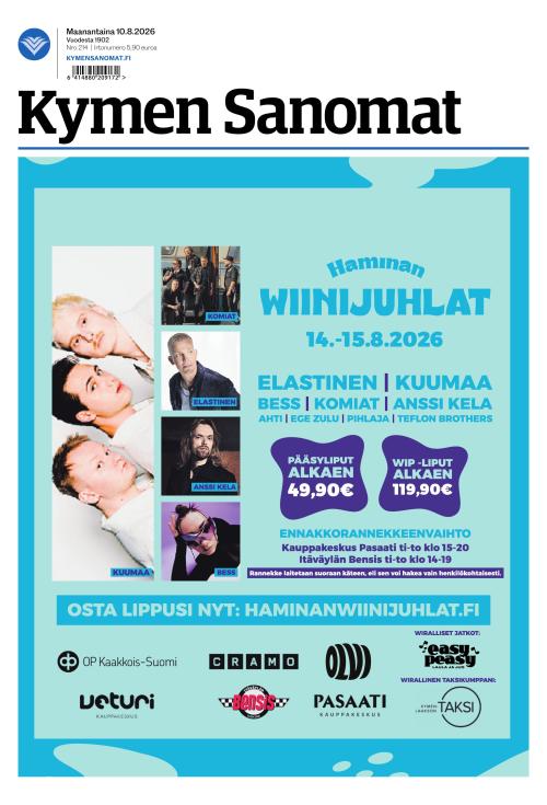Kymen Sanomat 10.8.2026