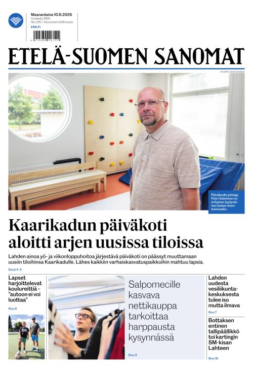 Etelä-Suomen Sanomat 10.8.2026