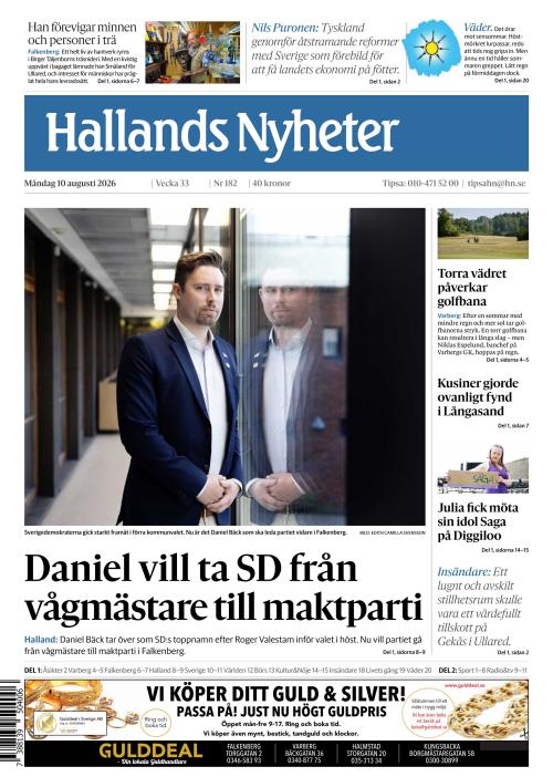 Hallands Nyheter 10.8.2026