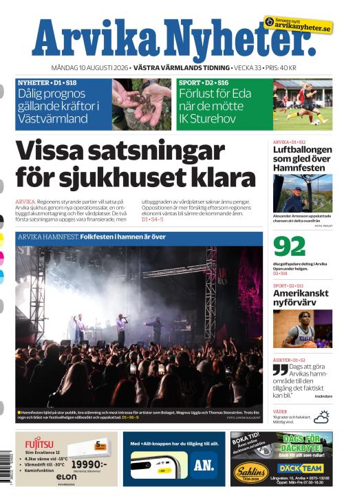 Arvika Nyheter 10.8.2026