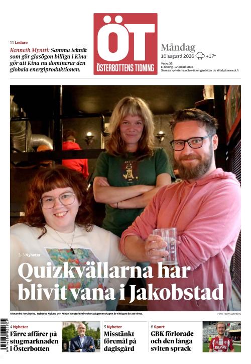 Österbottens Tidning 10.8.2026