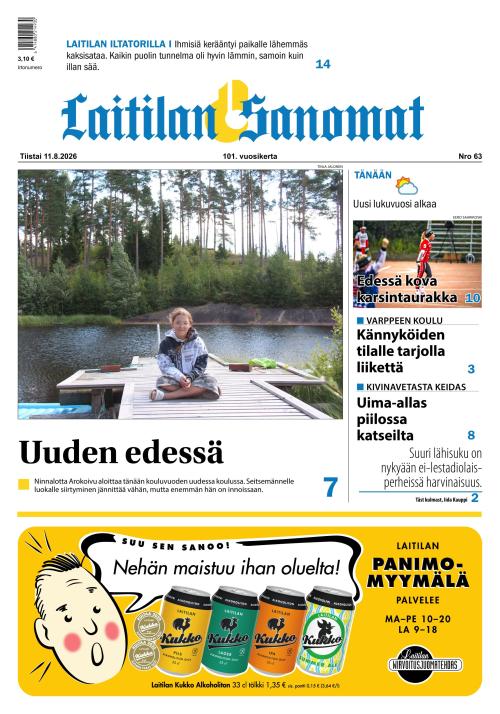 Laitilan Sanomat 11.8.2026