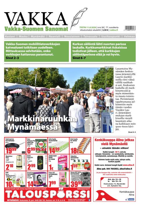 Vakka-Suomen Sanomat 11.8.2026