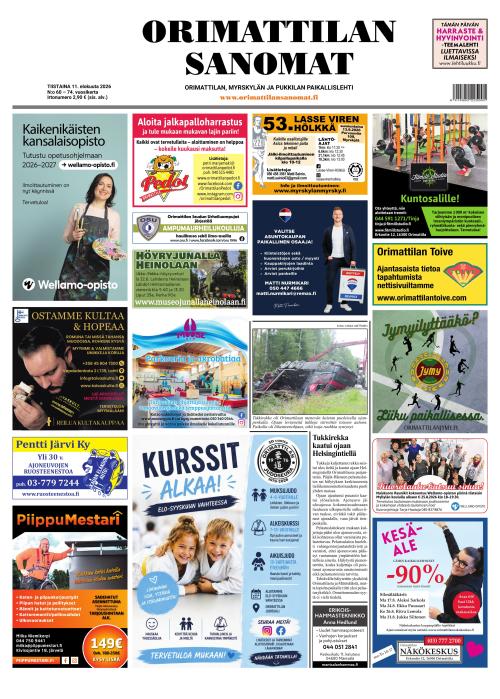 Orimattilan Sanomat 11.8.2026