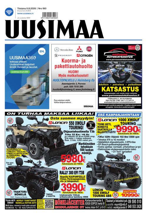 Uusimaa 11.8.2026
