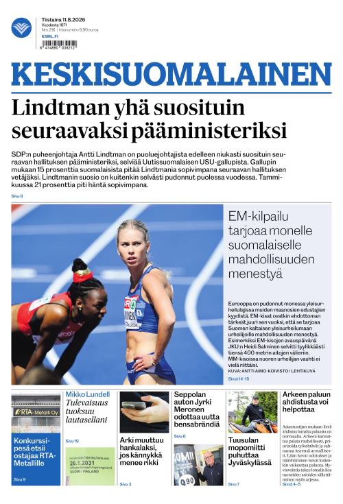 Keskisuomalainen 11.8.2026