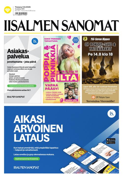 Iisalmen Sanomat 11.8.2026