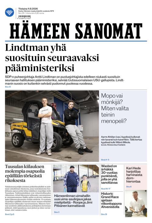 Hämeen Sanomat 11.8.2026
