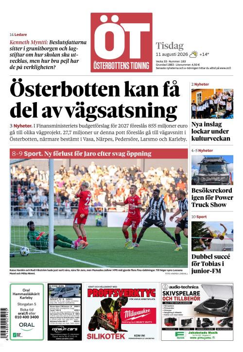 Österbottens Tidning 11.8.2026