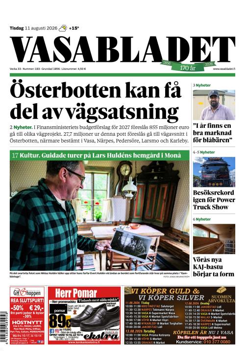 Vasabladet 11.8.2026