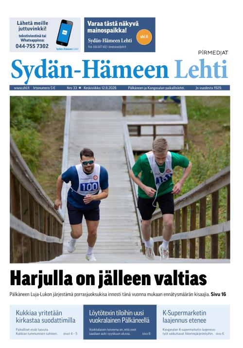 Sydän-Hämeen Lehti 12.8.2026
