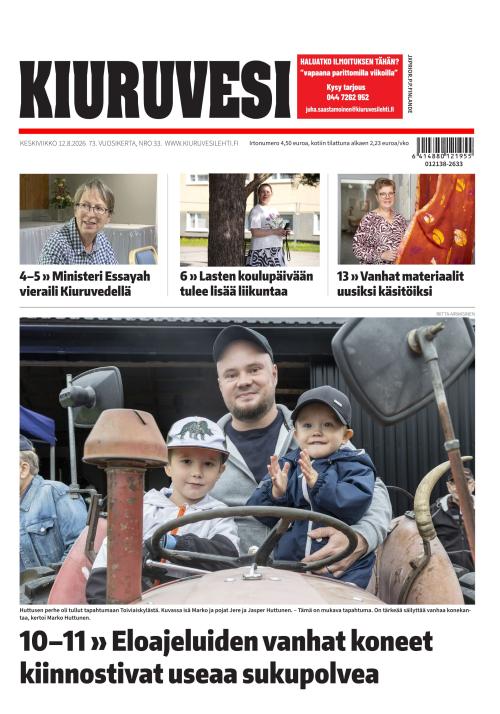 Kiuruvesi-lehti 12.8.2026