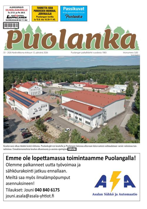 Puolanka-lehti 12.8.2026