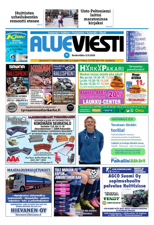 Alueviesti 12.8.2026