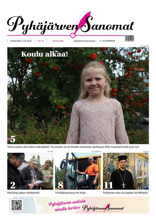 Pyhäjärven Sanomat 12.8.2026
