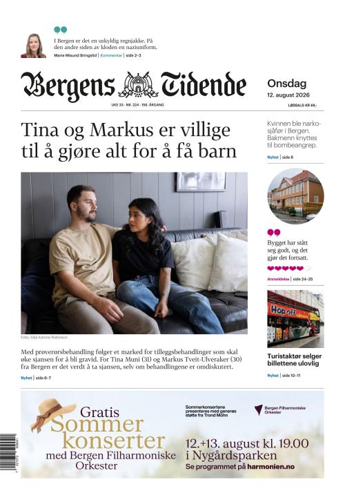 Bergens Tidende 12.8.2026