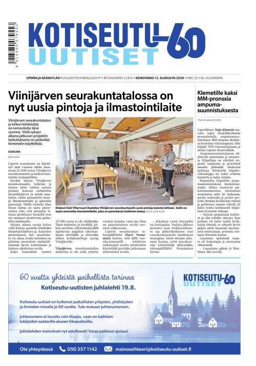 Kotiseutu-uutiset 12.8.2026