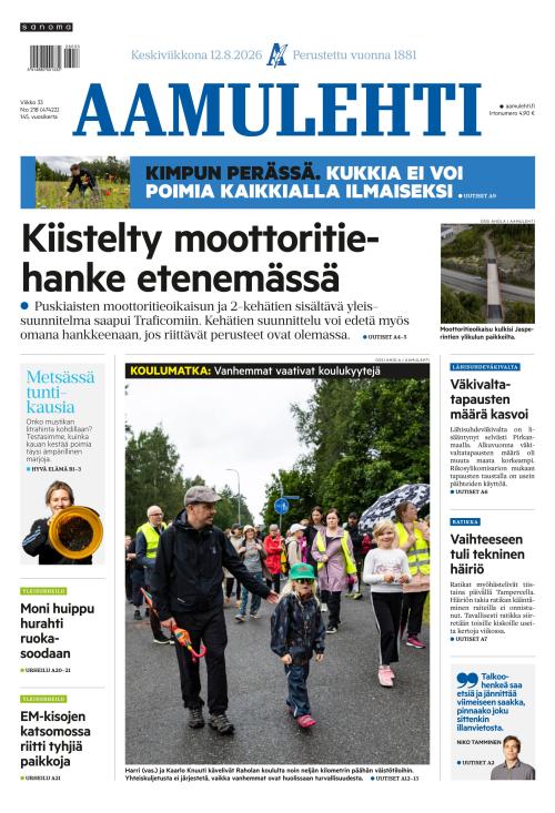 Aamulehti 12.8.2026