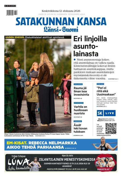Satakunnan Kansa Länsi-Suomi 12.8.2026