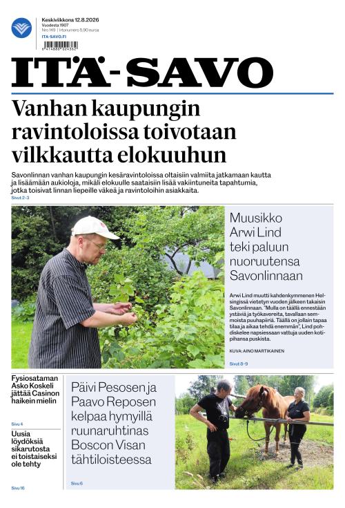 Itä-Savo 12.8.2026