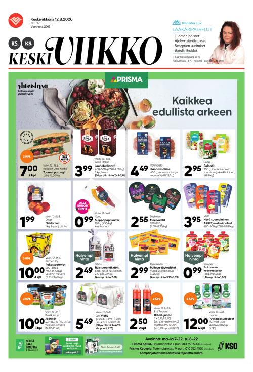 KS Keskiviikko (Kouvolan Sanomat ja Kymen Sanomat -liitteet) 12.8.2026