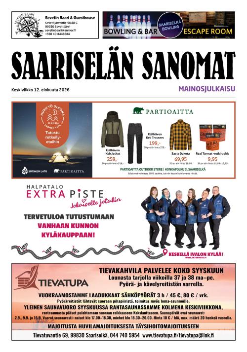 Saariselän Sanomat 12.8.2026