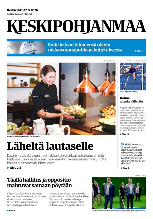 Keskipohjanmaa 12.8.2026