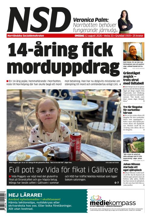 Norrländska Socialdemokraten 12.8.2026