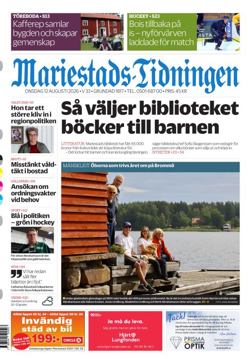 Mariestads-Tidningen 12.8.2026