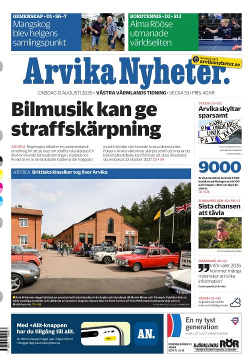 Arvika Nyheter 12.8.2026