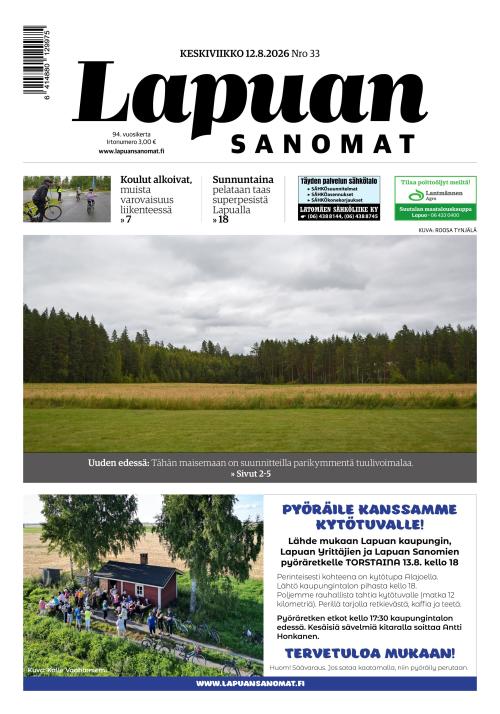 Lapuan Sanomat 12.8.2026