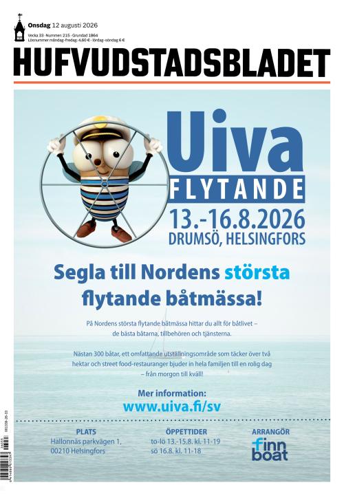 Hufvudstadsbladet 12.8.2026