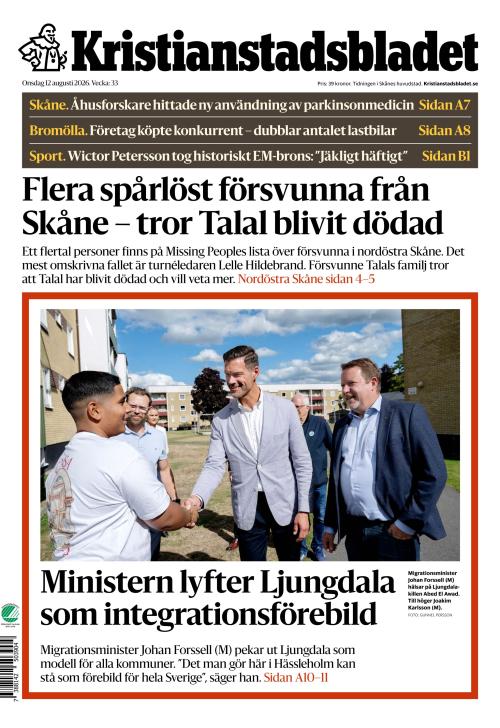 Kristianstadsbladet 12.8.2026
