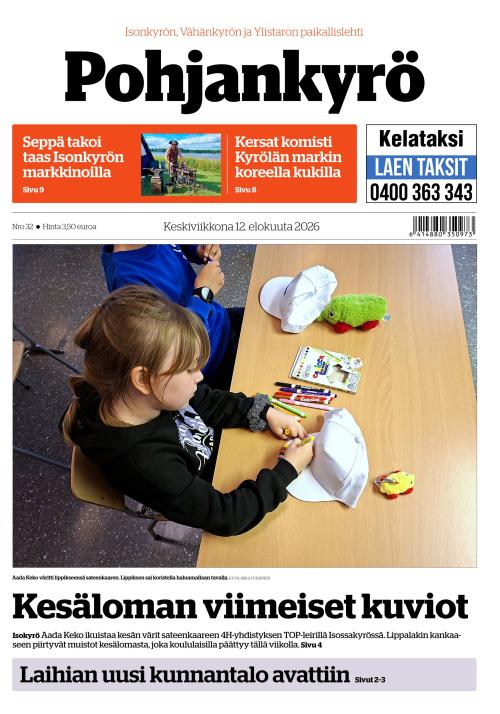 Pohjankyrö-lehti 12.8.2026
