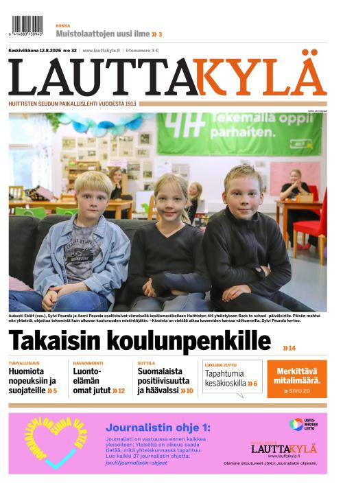 Lauttakylä-lehti 12.8.2026