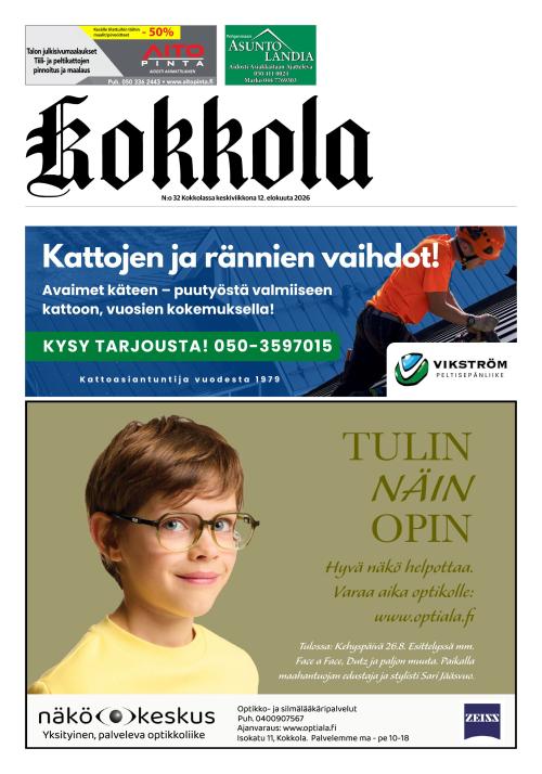 Kokkola-lehti 12.8.2026