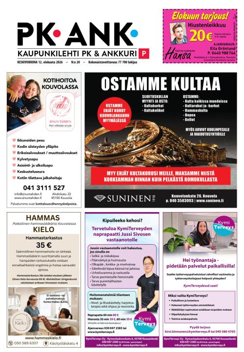 Kaupunkilehti Pohjois-Kymenlaakso 12.8.2026