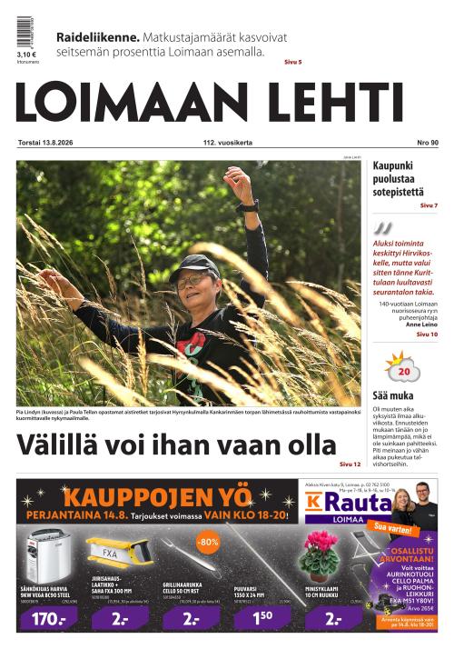 Loimaan Lehti 13.8.2026