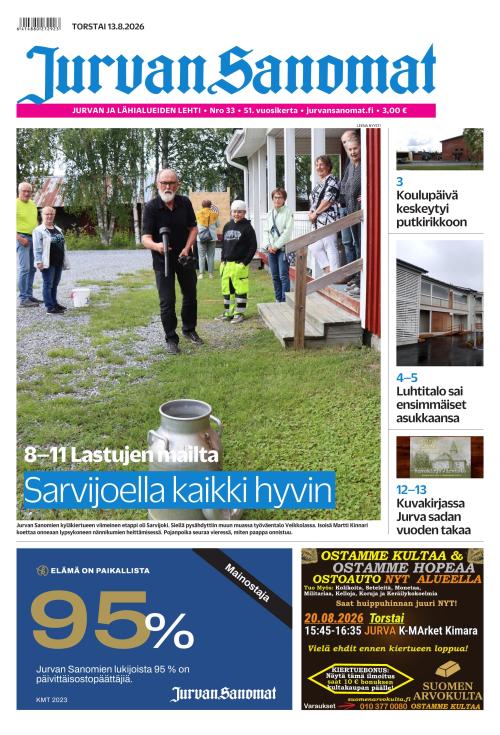 Jurvan Sanomat 13.8.2026