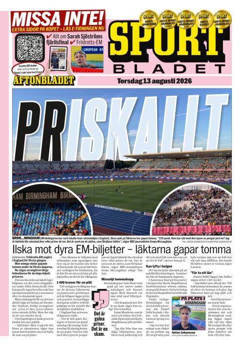 Aftonbladet Sportbladet 13.8.2026