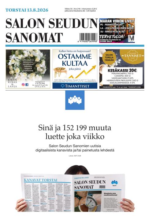 Salon Seudun Sanomat 13.8.2026