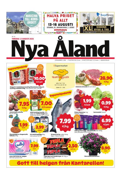 Nya Åland 13.8.2026