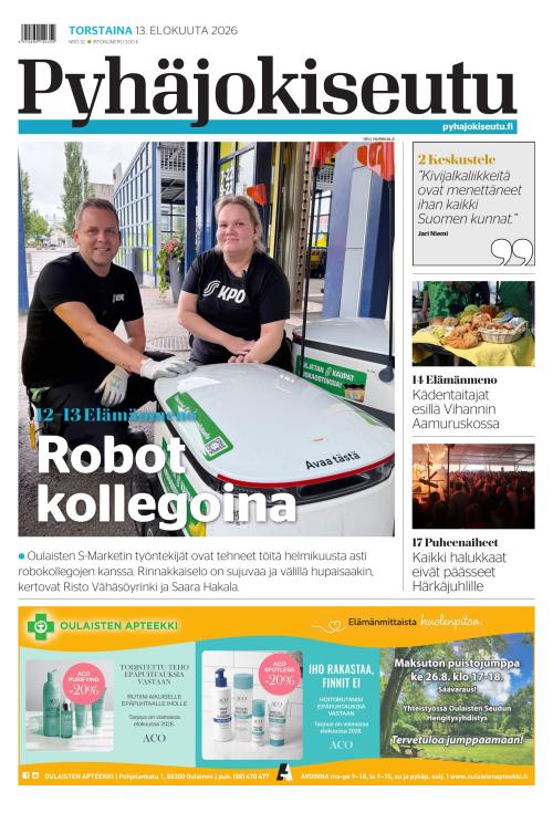 Pyhäjokiseutu 13.8.2026