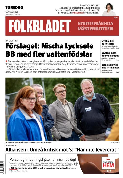 Folkbladet (Västerbotten) (SE) 13.8.2026